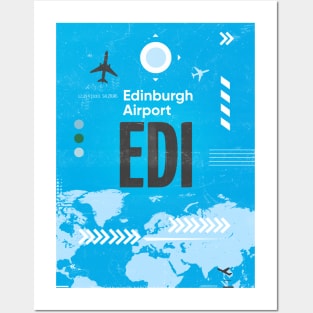 EDI Edinbutgh airport code Posters and Art